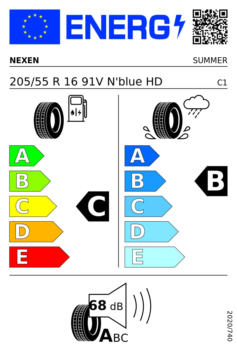 PNEUMATICI NUOVI NEXEN 205/55 R16 91V TL NBLUE HD PLUS ESTIVI