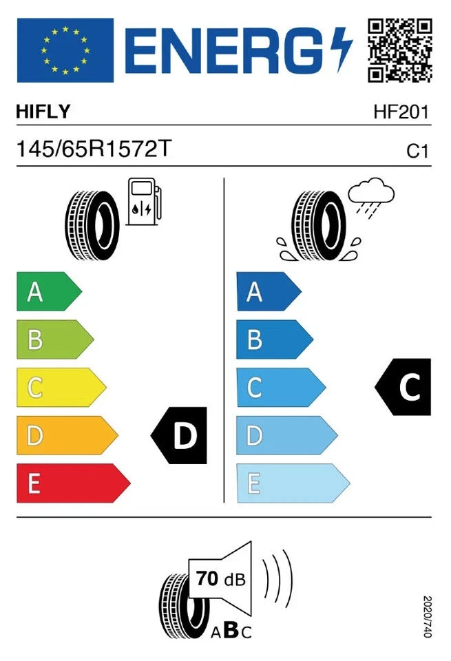 PNEUMATICI NUOVI HIFLY 145/65 R15 72T TL HF 201 ESTIVO