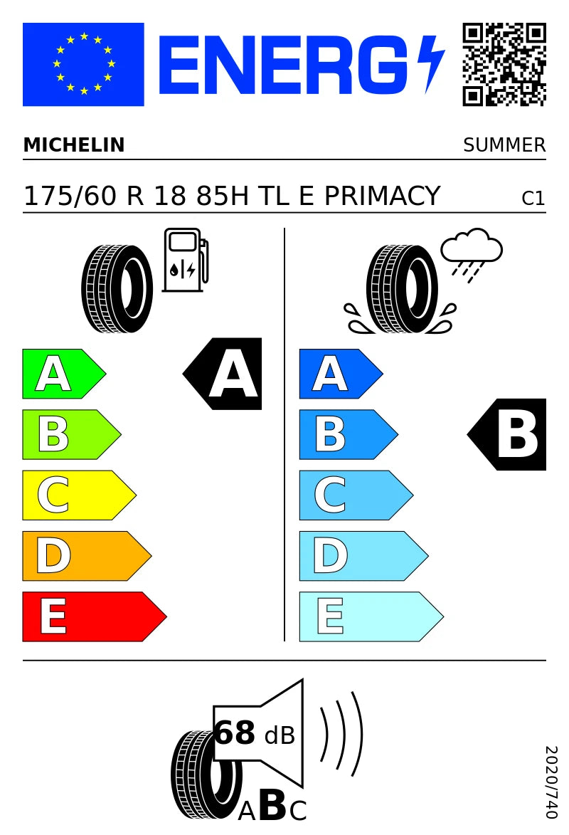PNEUMATICI NUOVI MICHELIN 175/60 R18 85H TL E.PRIMACY ESTIVO