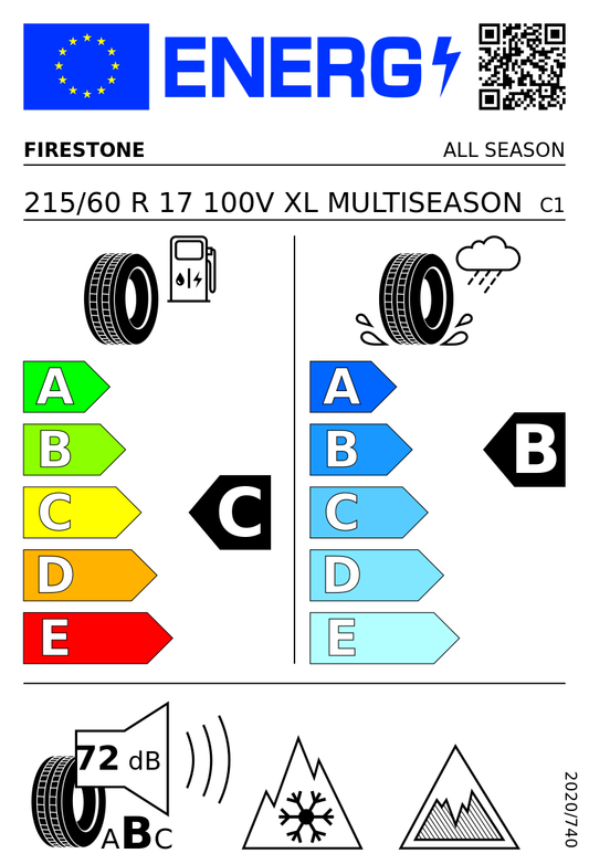 215/60 R17 FIRESTONE XL 100V TL MULTISEASON GEN02 3PMSF
