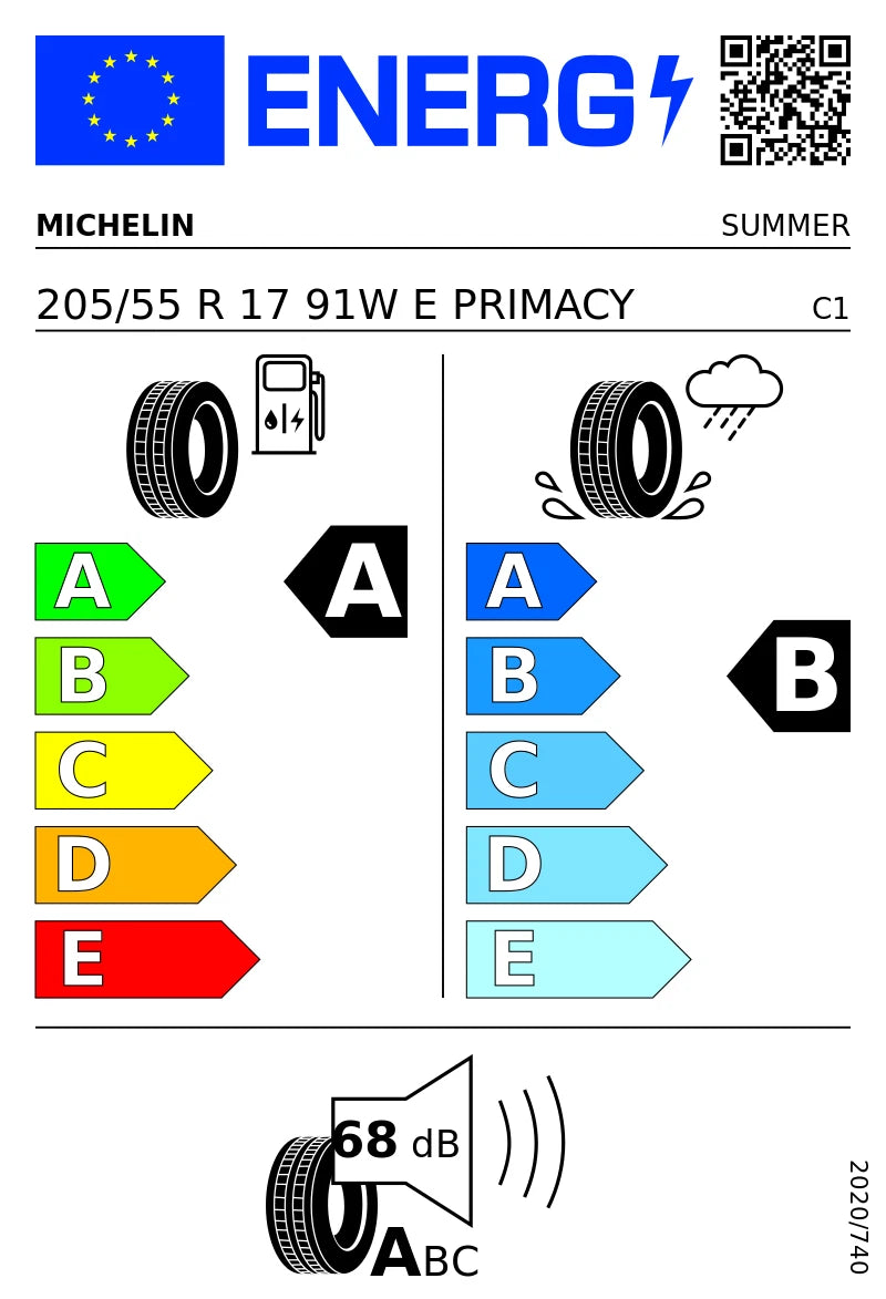 PNEUMATICI NUOVI MICHELIN 205/55 R17 91W TL E.PRIMACY ESTIVI