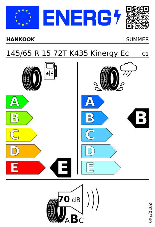 PNEUMATICI NUOVI HANKOOK 145/65 R15 72T TL KINERGY ECO2 K435 ESTIVO