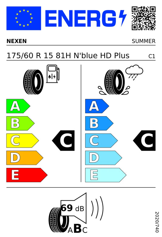 PNEUMATICI NUOVI NEXEN 175/60 R15 81H TL NBLUE HD PLUS ESTIVO