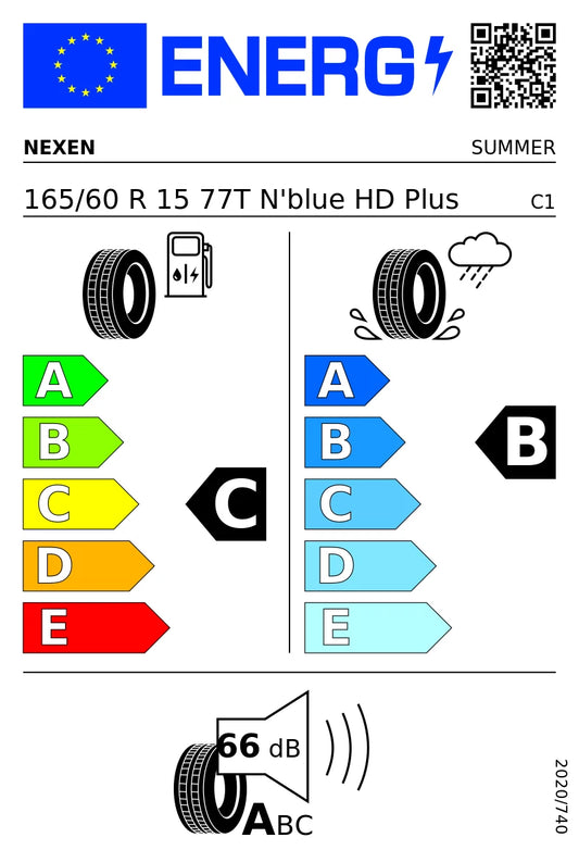 PNEUMATICI NUOVI 165/60 R 15 NEXEN NBLUE HD PLUS 77T ESTIVO