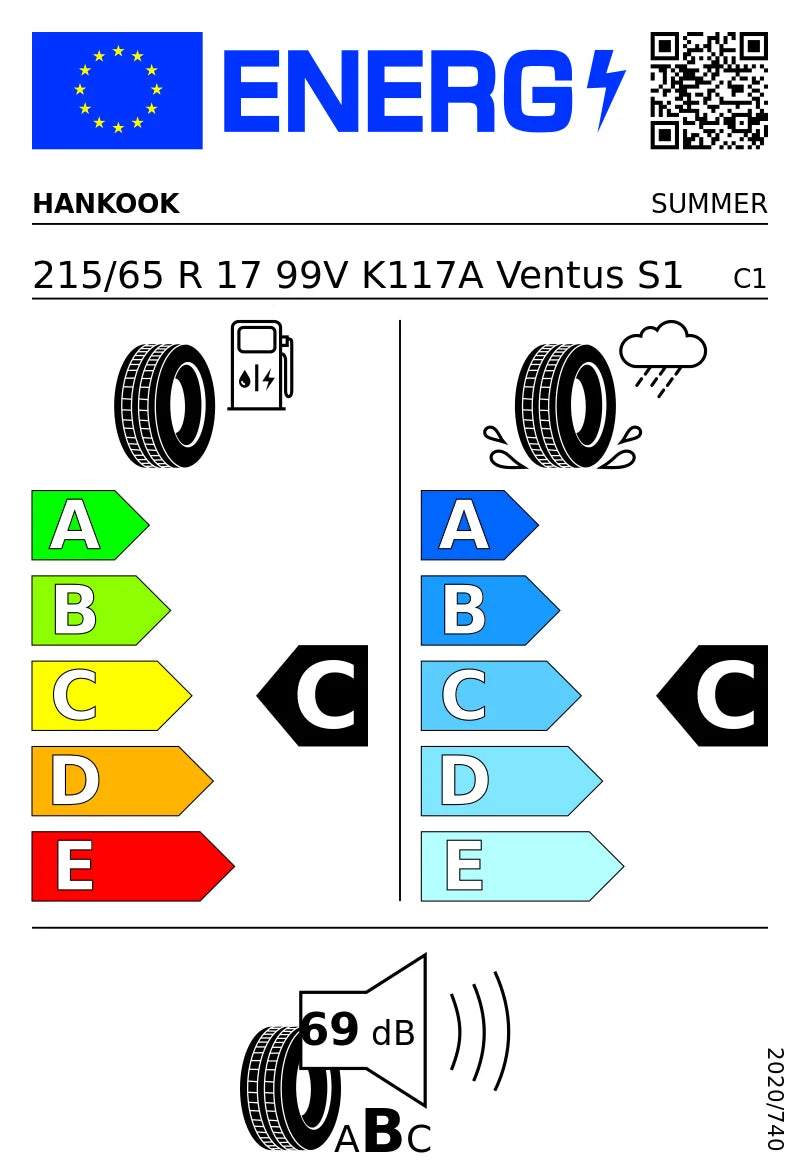 PNEUMATICI NUOVI HANKOOK 215/65 R17 99V TL VENTUS S1 EVO2 K117A ESTIVI