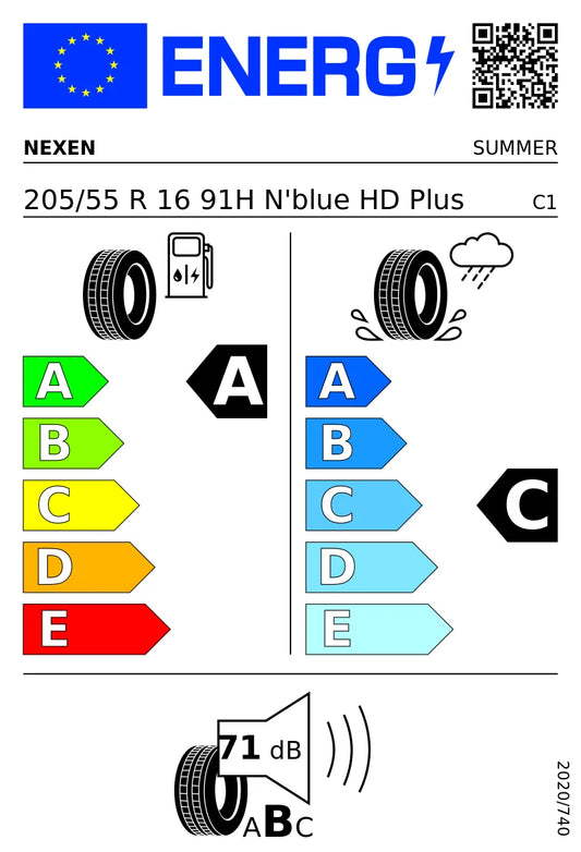 PNEUMATICI NUOVI NEXEN 205/55 R16 91H TL NBLUE HD PLUS ESTIVI