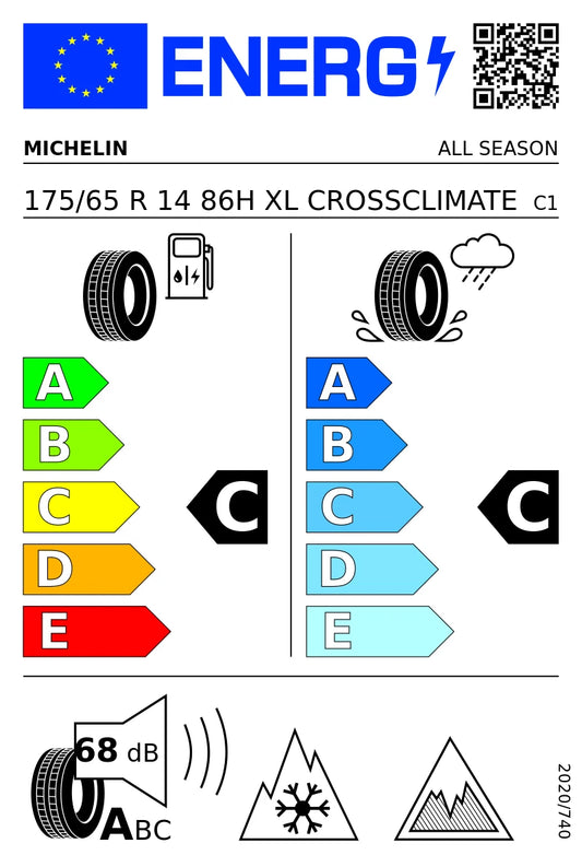 PNEUMATICI NUOVI MICHELIN 175/65 R14 XL 86H TL CROSSCLIMATE+ 4STAGIONI